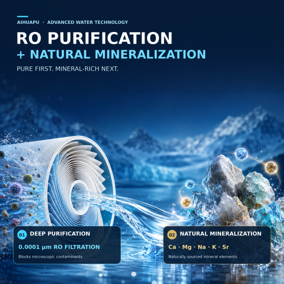 Aihuapu Snow Mountain Mineral Water Machine (Intelligent Display Faucet) AHP-RO-B012