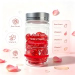 YU RAN SHI Hair Vitamin Capsules, Rose Extract Repairing Shining Hair Oil Capsules 40 Counts
