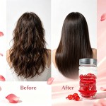 YU RAN SHI Hair Vitamin Capsules, Rose Extract Repairing Shining Hair Oil Capsules 40 Counts