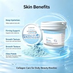 YU RAN SHI Collagen Soft Mask Powder, Hydrating Firming Brightening Salon Modeling Mask Powder 500g Bucket