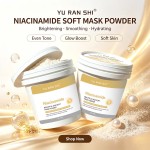 YU RAN SHI Niacinamide Beautiful Skin Soft Mask Powder, Brightening Even‑Tone Hydrating Salon Modeling Mask Powder 500g Bucket