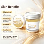 YU RAN SHI Niacinamide Beautiful Skin Soft Mask Powder, Brightening Even‑Tone Hydrating Salon Modeling Mask Powder 500g Bucket
