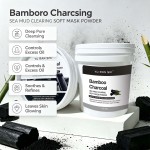 YU RAN SHI Bamboo Charcoal Sea Mud Clearing Soft Mask Powder, Deep Pore Cleansing Oil‑Control Modeling Mask Powder 500g Bucket