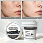YU RAN SHI Bamboo Charcoal Sea Mud Clearing Soft Mask Powder, Deep Pore Cleansing Oil‑Control Modeling Mask Powder 500g Bucket