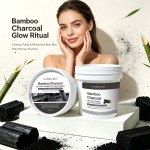YU RAN SHI Bamboo Charcoal Sea Mud Clearing Soft Mask Powder, Deep Pore Cleansing Oil‑Control Modeling Mask Powder 500g Bucket