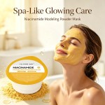 YU RAN SHI Niacinamide Modeling Powder Mask, Brightening Moisturizing Refining Salon‑Use Rubber Mask Powder 500g Bucket