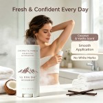 YU RAN SHI Coconut & Vanilla Deodorant Stick, Aluminum‑Free & Paraben‑Free Underarm Odor Control Deodorant 75g