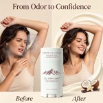 YU RAN SHI Coconut & Vanilla Deodorant Stick, Aluminum‑Free & Paraben‑Free Underarm Odor Control Deodorant 75g