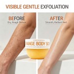 Orange Sea Salt Body Scrub, Gentle Exfoliating Scrub for Ingrown Hair, Rough Skin & Blemishes, Brightening Body Exfoliator