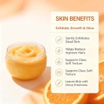 Orange Sea Salt Body Scrub, Gentle Exfoliating Scrub for Ingrown Hair, Rough Skin & Blemishes, Brightening Body Exfoliator