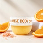 Orange Sea Salt Body Scrub, Gentle Exfoliating Scrub for Ingrown Hair, Rough Skin & Blemishes, Brightening Body Exfoliator