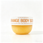 Orange Sea Salt Body Scrub, Gentle Exfoliating Scrub for Ingrown Hair, Rough Skin & Blemishes, Brightening Body Exfoliator
