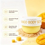 Mango Sea Salt Body Scrub, Gentle Exfoliating Scrub for Ingrown Hair, Rough Skin & Blemishes, Nourishing Brightening Body Exfoliator
