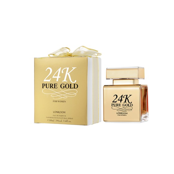 LONKOOM 24K PURE GOLD Sauvage Perfume for Women 25ml, Woody Aromatic Long‑Lasting Eau De Parfum Spray