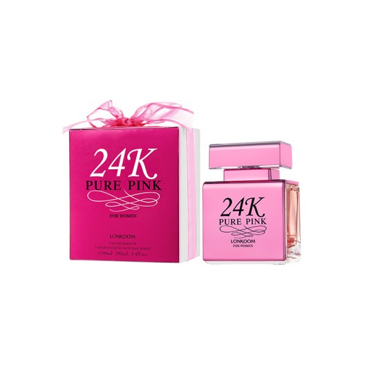 LONKOOM 24K PURE PINK Sauvage Perfume for Women 25ml, Woody Aromatic Long‑Lasting Eau De Parfum Spray