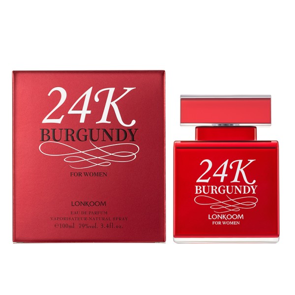 LONKOOM 24K BURGUNDY Sauvage Perfume for Women 25ml, Woody Aromatic Long‑Lasting Eau De Parfum Spray