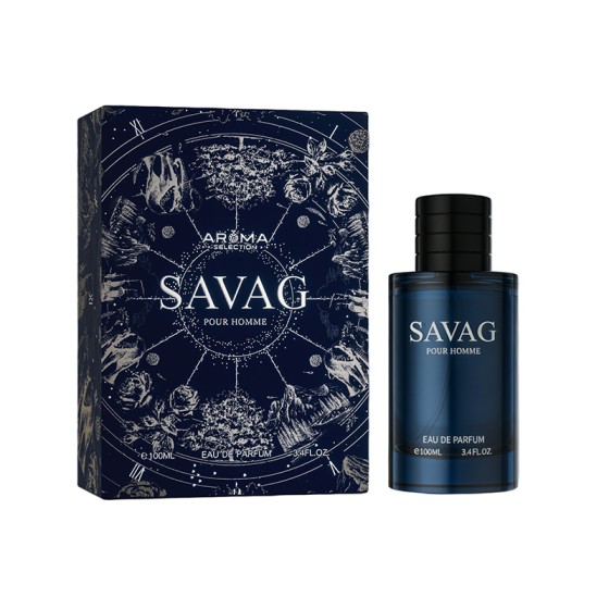 SAVAG Pour Homme Men Perfume 100ml, Aromatic Fougere with Amber Woods Eau De Parfum