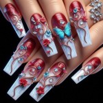 New cross-border nail art, long wearable nail art, wholesale nail tips, 24 pieces, wearable false nail stickers