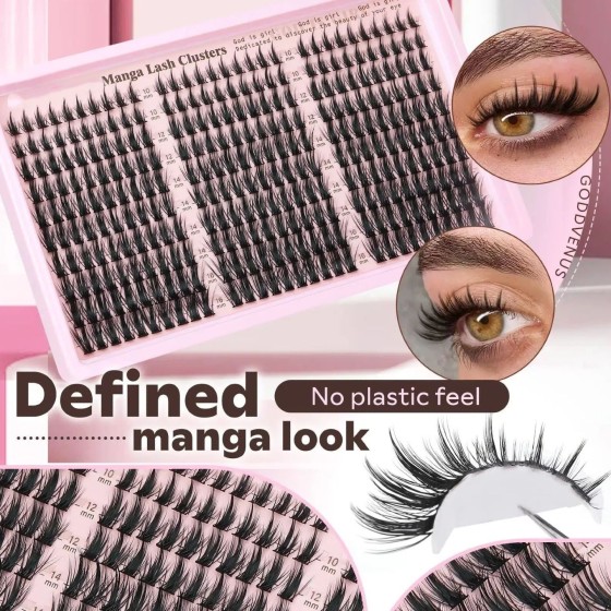 Cross-border 30D 40D 50D segmented false eyelash set, new style, 300 clusters of eyelashes