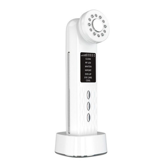 Cross-border - New Seven-Mode Ultrasonic Microcurrent Ice Compress Beauty Instrument Lifting Firming Heating Color Light Massage Import Instrument