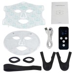 Cross-border - FDA beauty mask silicone photon beauty instrument red and blue light home use facial LED color light cooling mask device