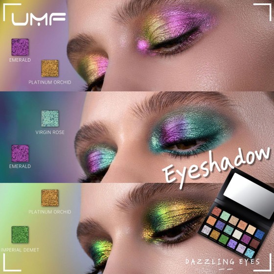 Cross-border premium custom 18-color "chameleon" (color-shifting) eyeshadow palette – affordable luxury cosmetics from a manufacturing factory.