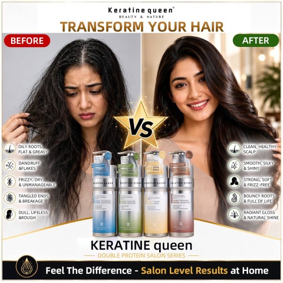Cross-border exclusive keratin shampoo, anti-dandruff, anti-itch, repairs permed and dyed hair, nourishes hair strands and core, hair mask.