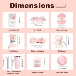 10Pcs Pink Self Care Spa Gift Set for Women, Birthday Mother’s Day Gift Basket