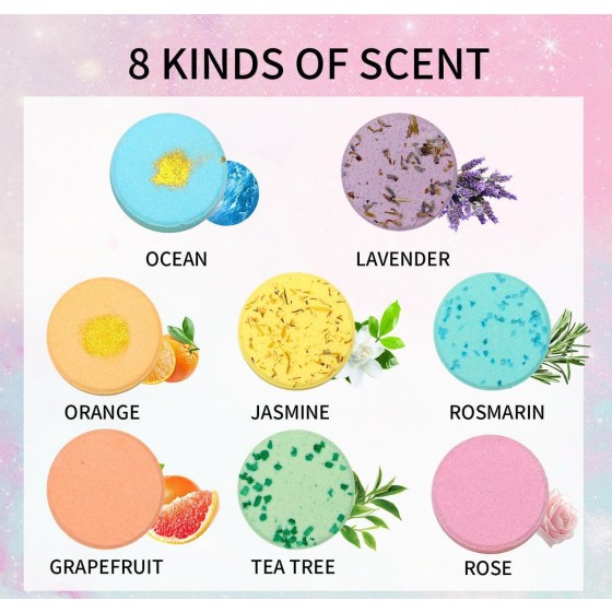 Multi Scent Shower Bombs with Dried Petals Aromatherapy