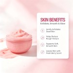 Strawberry Sea Salt Body Scrub, Gentle Exfoliating Scrub for Ingrown Hair, Rough Skin & Blemishes, Skin Smoothing Body Exfoliator