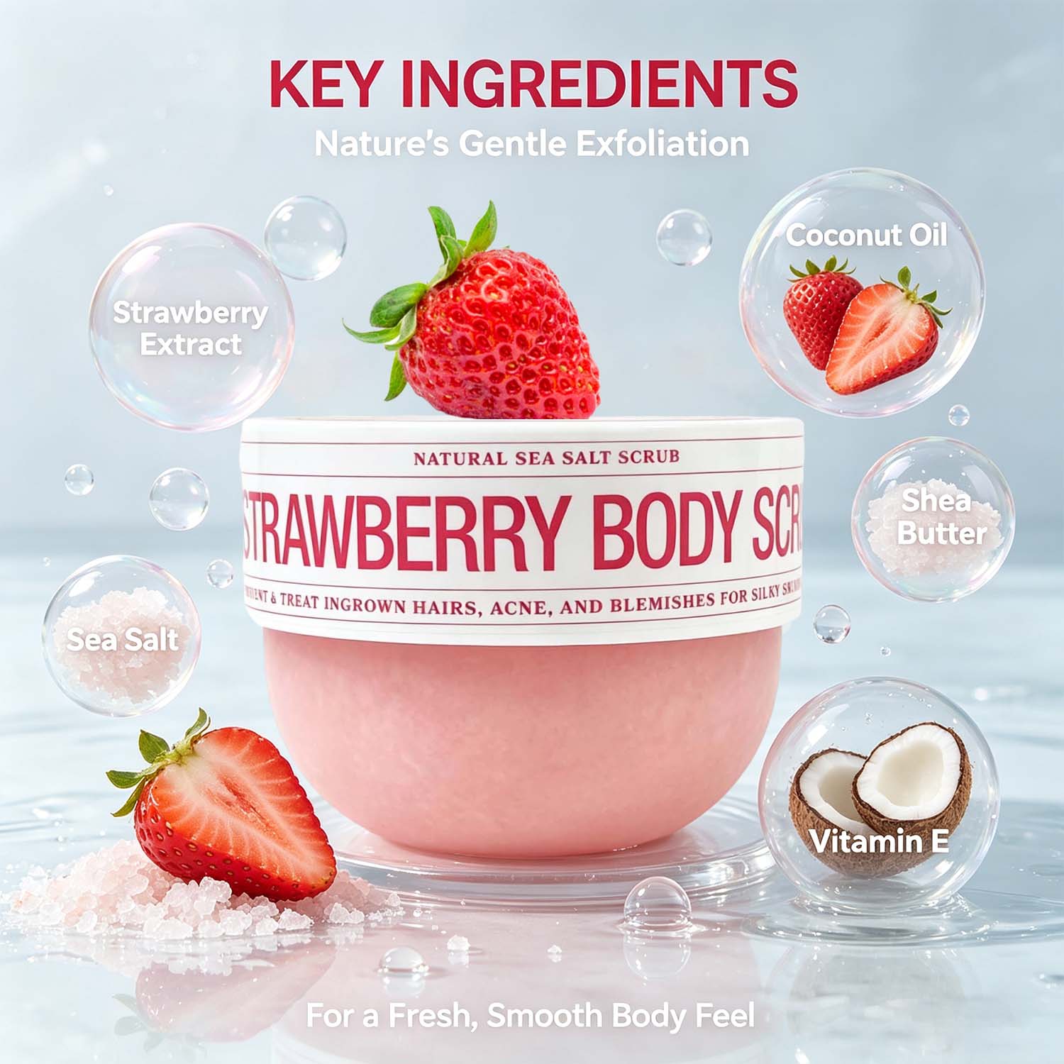 Strawberry Sea Salt Body Scrub